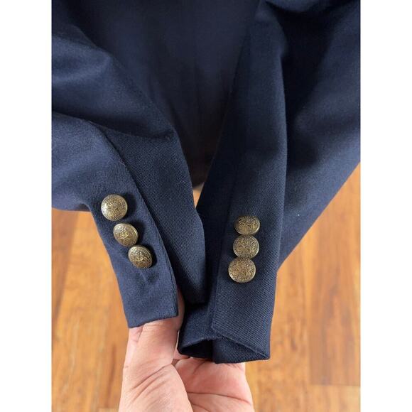 Vintage Oscar Dela Renta Double Breasted Suit Jacket Blazer Men 42 XL Preppy - Picture 4 of 7